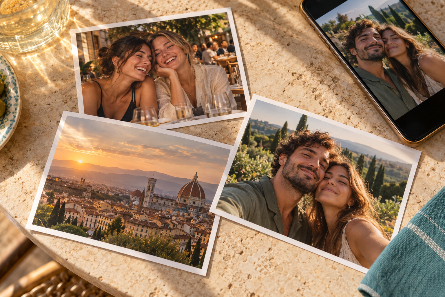 Foto ricordo stampate e smartphone